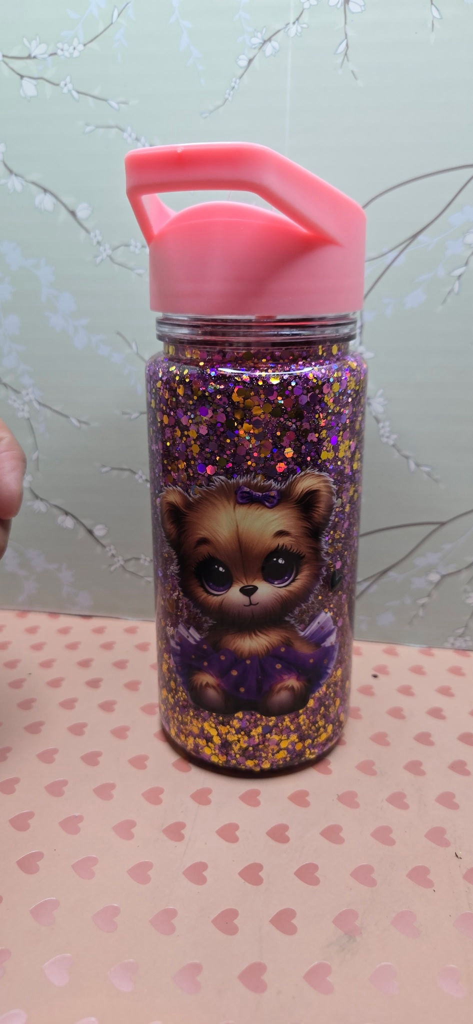 Teddy Bear Snow Globe Sip cup